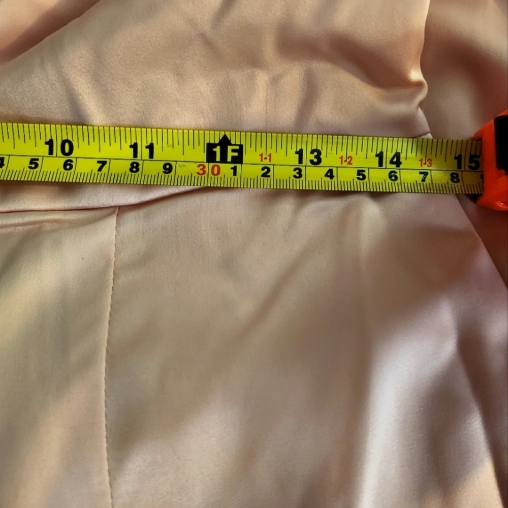 NWT - Hers & Mine- MD Baby Pink Satiny Wide Leg Jumpsuit - Picture 7 of 11